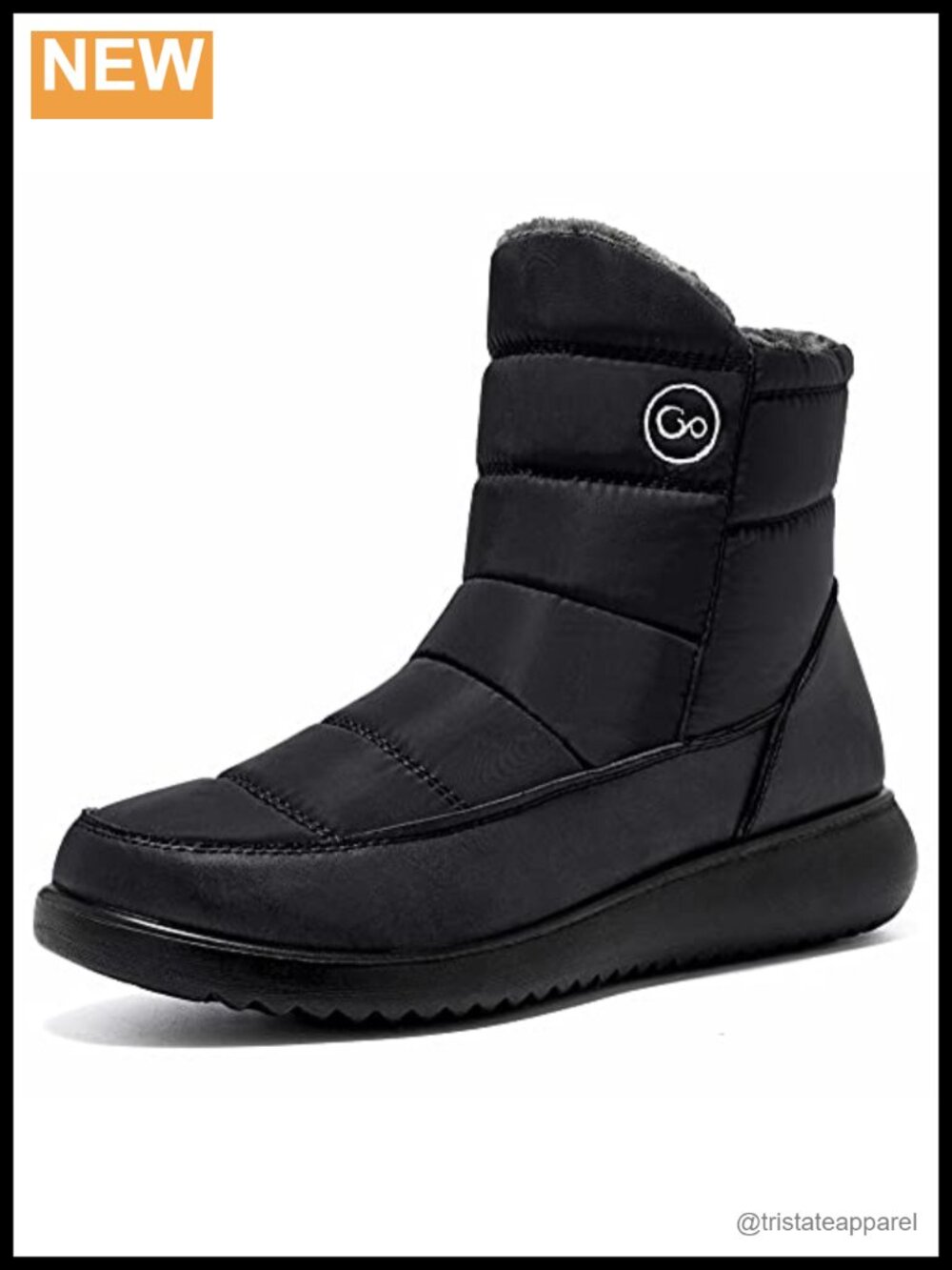Women's Waterproof Snow Boots Fur Lined Mid Calf Zip Anti-Slip Winter Booties